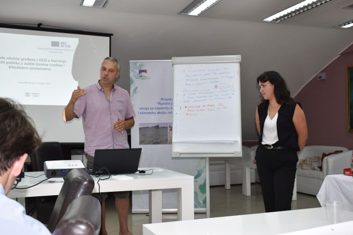 Trening „Ruralni pakt, akcija za otporniju životnu sredinu i klimatsku akciju ruralnih područja“